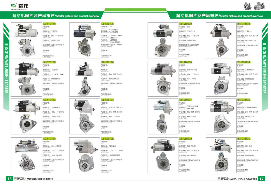 Starter motor Mitsubishi 6D34 60267410,M008T87171, M8T87171, ME049303, ME080740,VAME049303,DRS0895,CST35604, CST35604AS